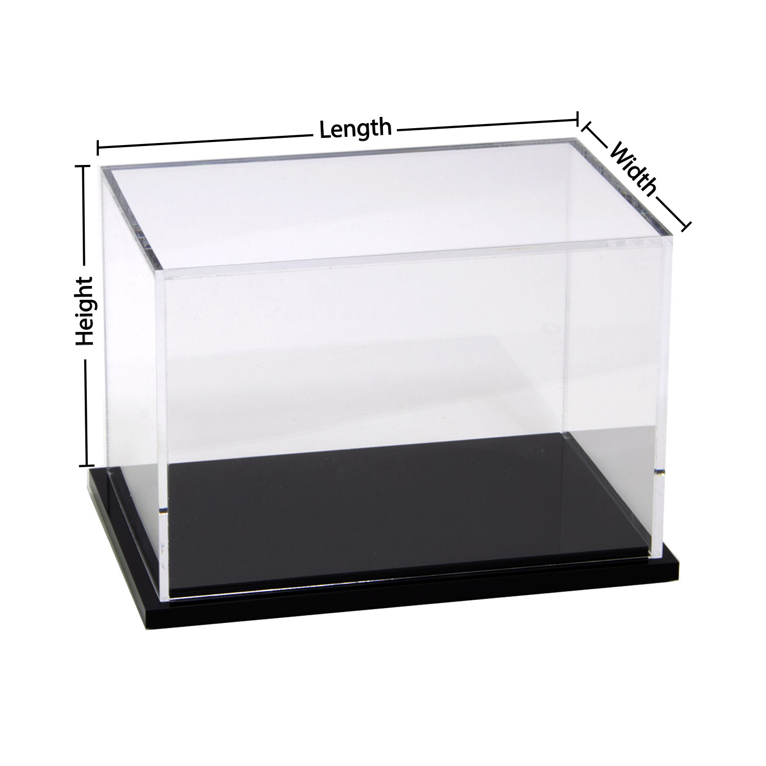 5 Sided Clear Acrylic Box Custom Size Buy Acrylic Displays Shop