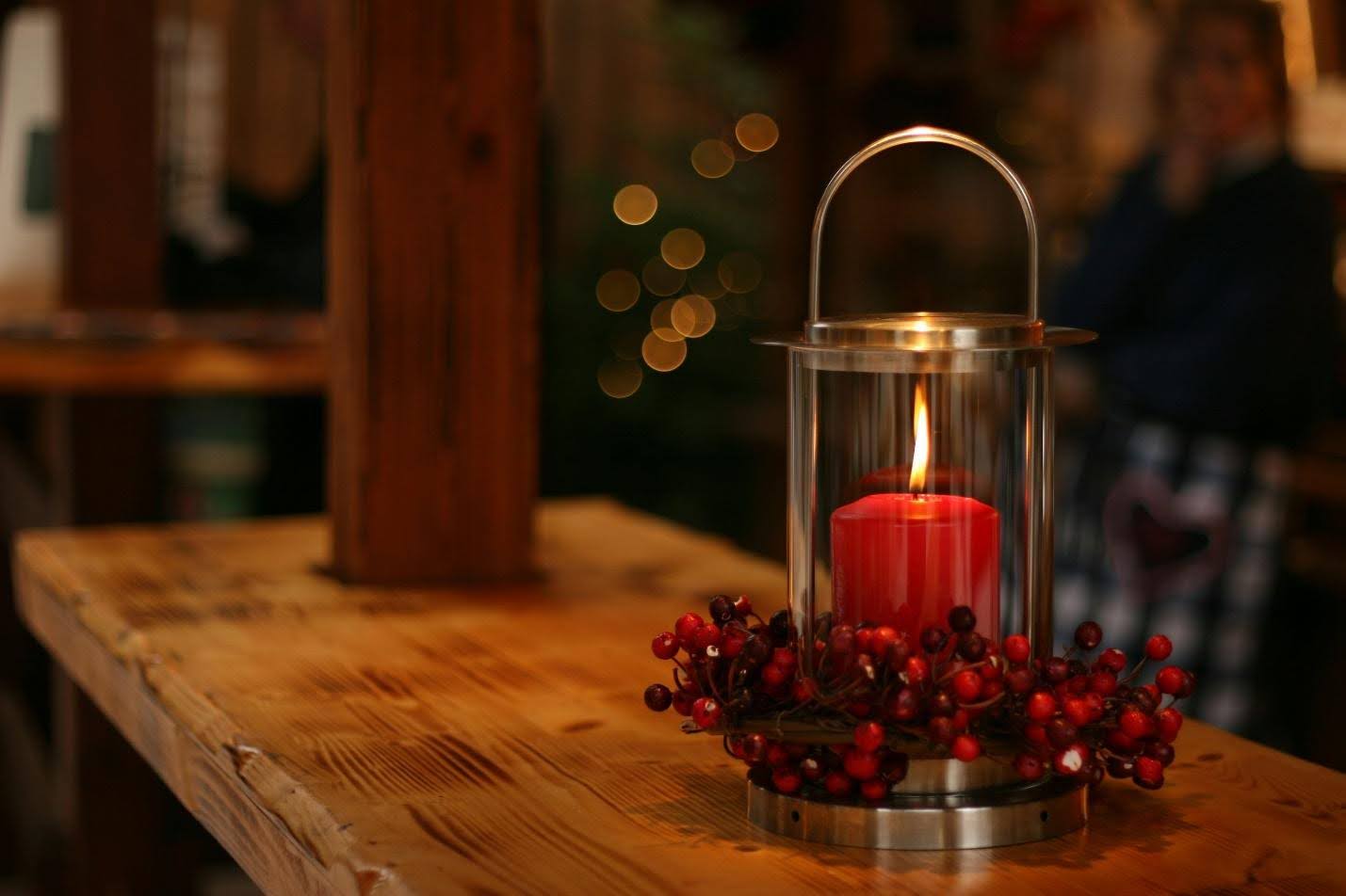 Red Acrylic Pedestals for Holiday Décor