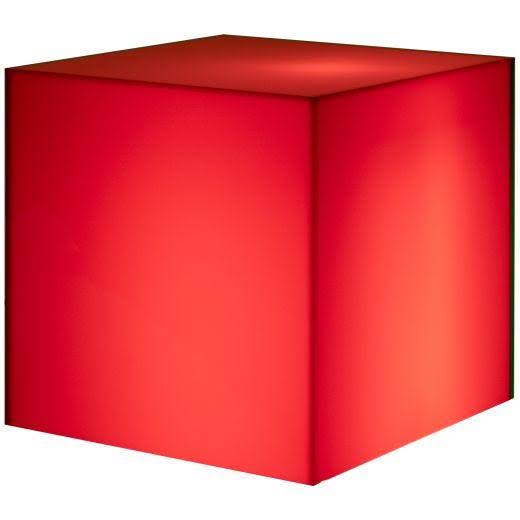 red illuminated display pedestal 