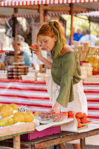 Yummy free samples at farmers market 