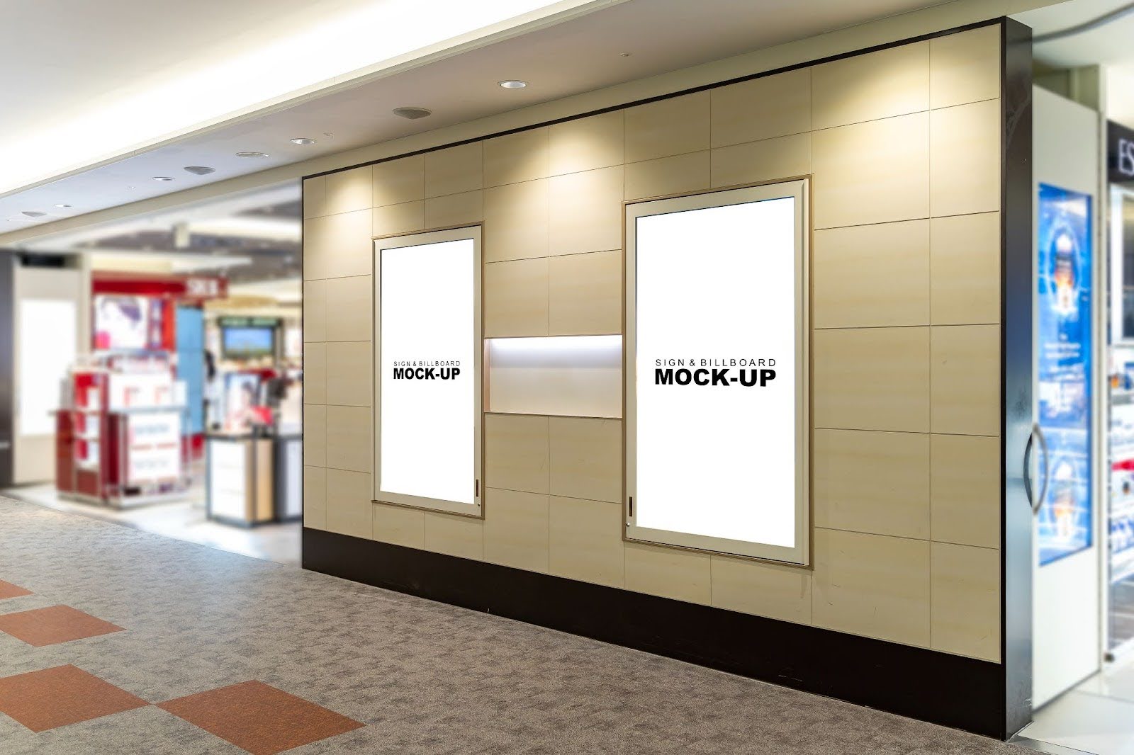 digital signage for retail stores seen in shopping mall
