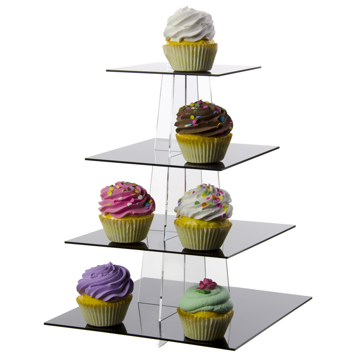 Frosted 3 Tier Round Cupcake Display - Buy Acrylic Displays | Shop ...