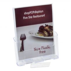 Plastic Countertop or Wall Mount Convertible Pamphlet Holder