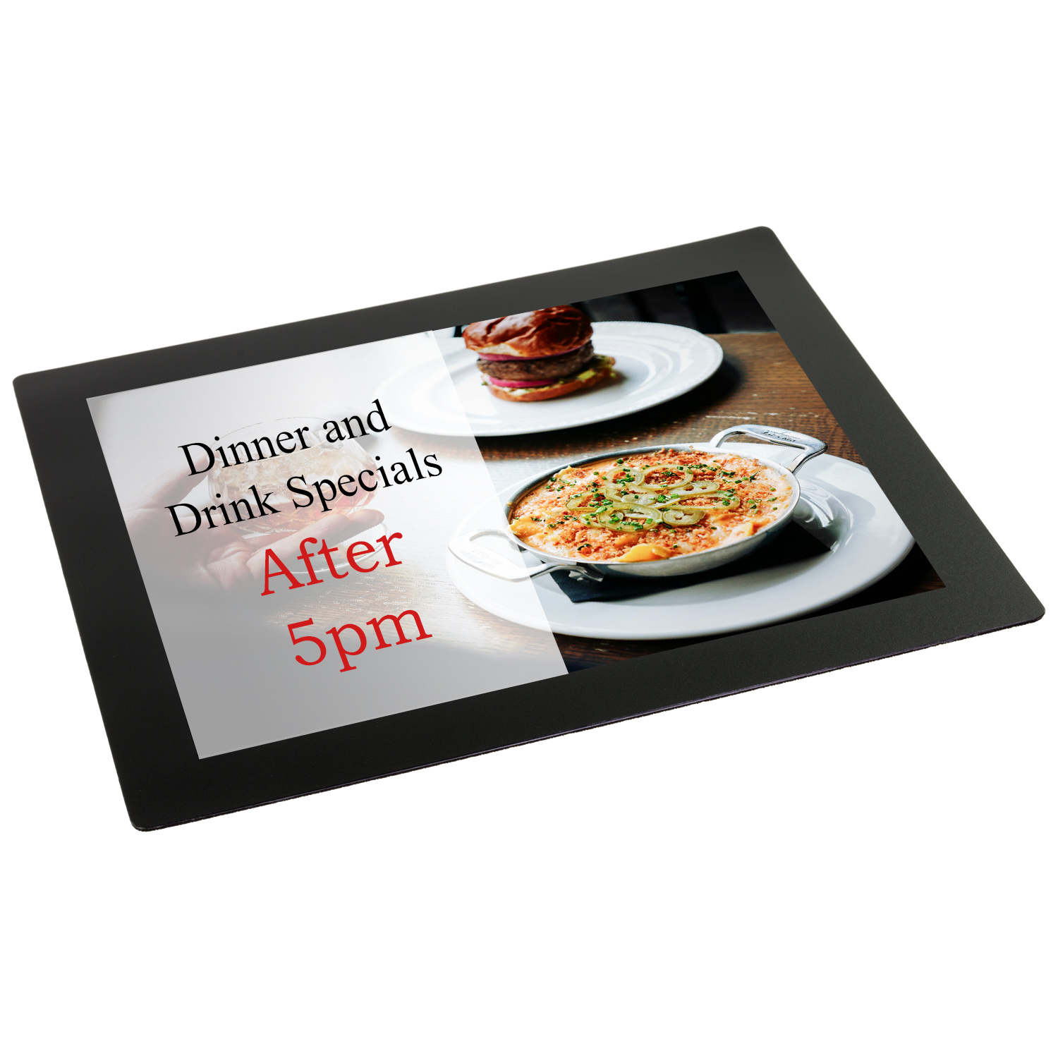 Black Counter Mat with Insert 11 x 17