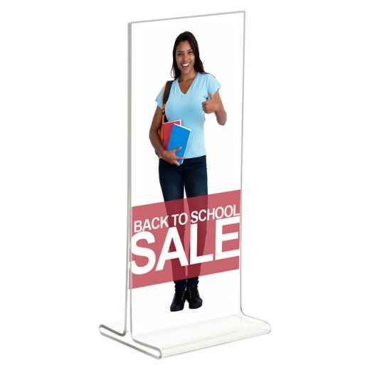 Giveaway Top Loading Acrylic Vertical Sign Holders, Signs