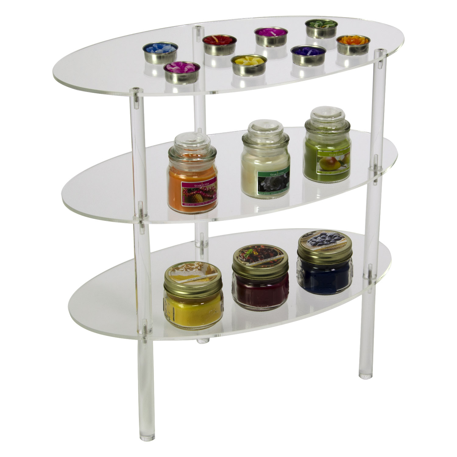 acrylic riser display stand shelf