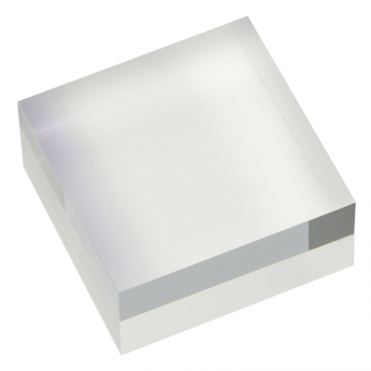 Solid Clear Acrylic Block - 2 x 2 x 1 Thick - Plastic Display