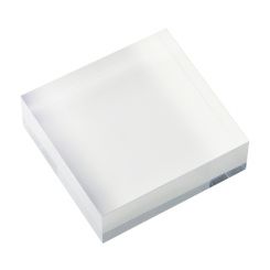 Solid Clear Acrylic Block - 3" x 3" x 1" Thick