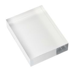 Solid Clear Acrylic Block - 3" x 4" x 1" Thick