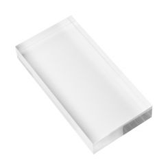 Solid Clear Acrylic Block - 3" x 6" x 1" Thick