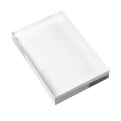Solid Clear Acrylic Block - 4" x 6" x 1" Thick
