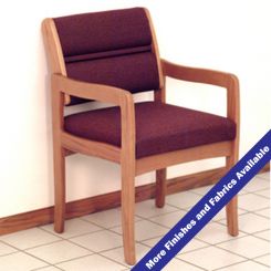 Light Oak Single Standard Leg Chair with Arms