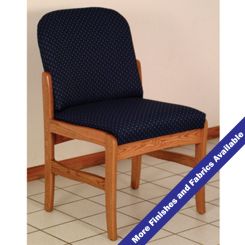 Medium Oak Single Standard Leg Chair with Arms