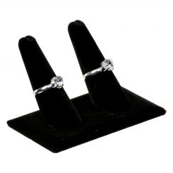Black Double Finger Ring Display