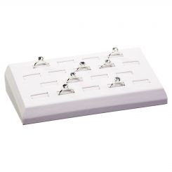 White 18 Slot Counter Top Ring Display