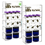 Acrylic Locking Cabinet w 5 Adjustable Shelves - 23.9 H x 15.9 W