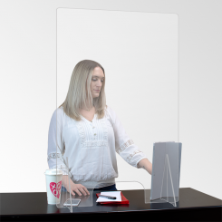 Personal Barrier Clear Acrylic Cover with Hand Access Holes 19.5H x  19.75W x 15.5D