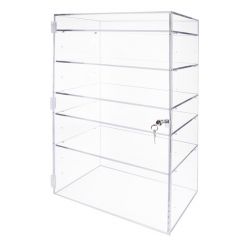 Curio Case - Acrylic Rotating Shelved Display Case with Lock, Curio Display  Cases