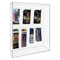 Clear Acrylic Vertical Business Card Holder Display for Counter(10-Pack)