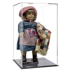 20"H x 12"W x 12"L Acrylic Display Box With Black Base For American Girl Doll