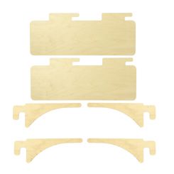 Wooden Shelves, Compatible with Countertop Display - Set of 2