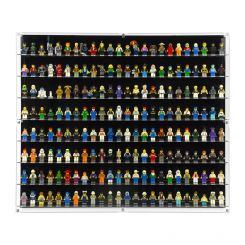 Wall Mounted Display Case for LEGO Minifigures 24 Minifigs Wide 8 Tiers High