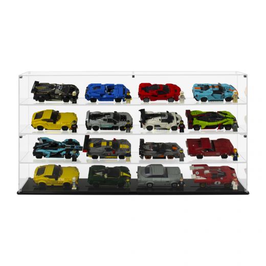 Display Case for LEGO Speed Champions- 4 Cars Wide