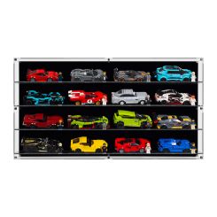 Wall Mounted Display Case for LEGO® Speed Champions 4 Cars Wide
