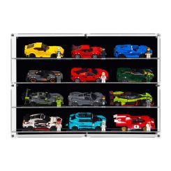 Wall Mounted Display Case for LEGO® Speed Champions 3 Cars Wide