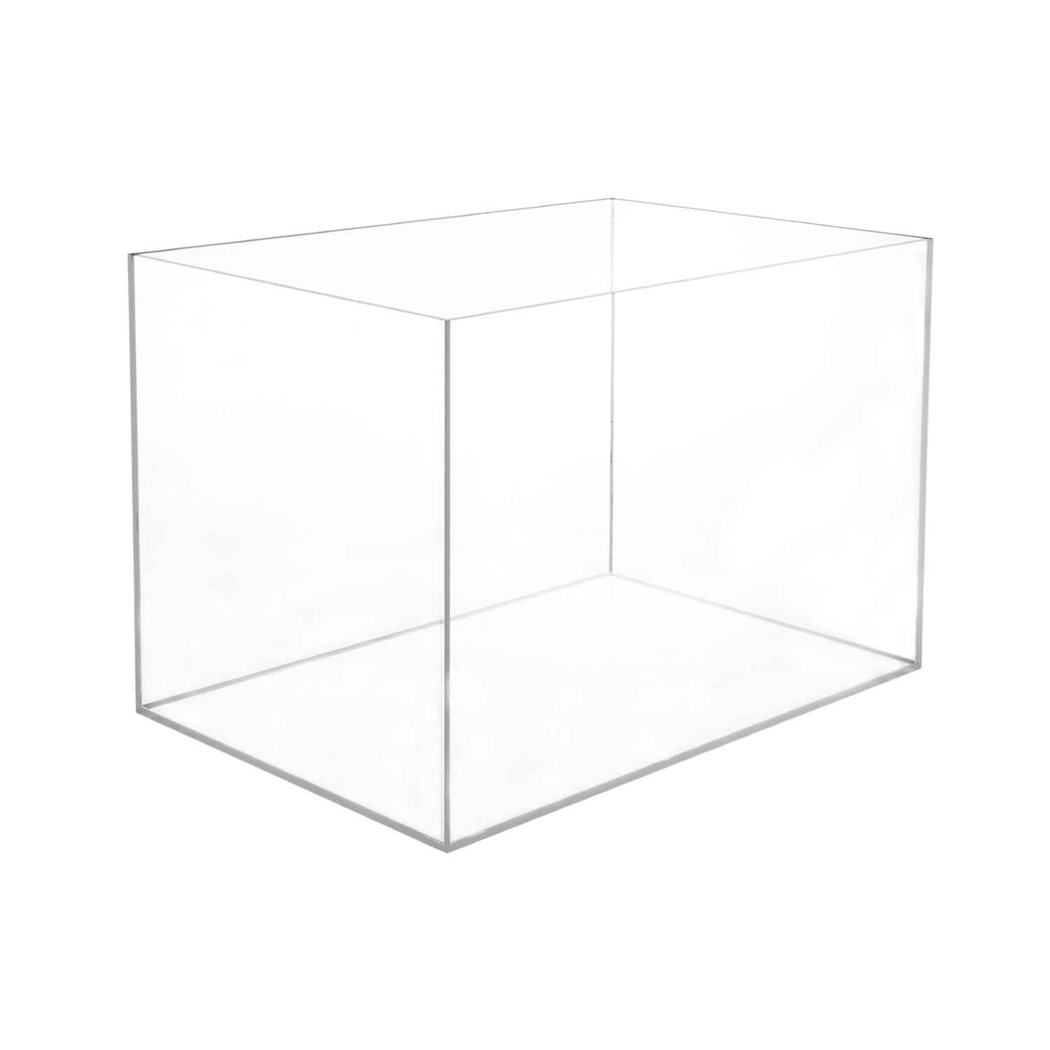 12 x Clear Acrylic 5 Sided Display Cubes 32 inch Thickness 1 ct