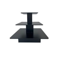 Tiered Display Table w/ 3 Shelves, Square - Black - 48