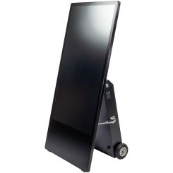 43" Portable Rechargeable Outdoor Digital Signage w/ Android OS, Foldable, with Wheels – Black