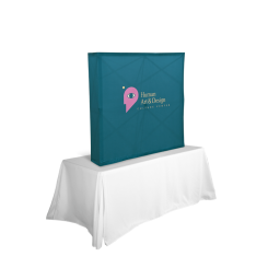 5' Tabletop Fabric PopUp Display w Frame Full Color Custom Print