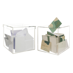 Clear Acrylic Ballot Box With Lid Options