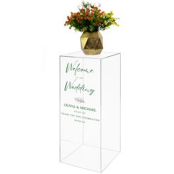 Custom Printed Clear Acrylic Pedestal