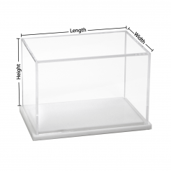 Custom transparent acrylic box with lock dustproof display storage box plexiglass  box net red square custom