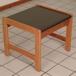 Medium Oak End Table with Black Granite Top