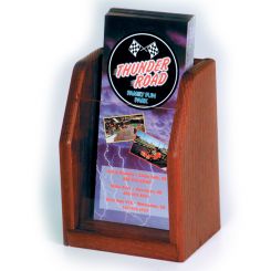 Mahogany Single Pocket Wood Brochure Holder with Acrylic Front