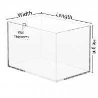 Custom Size Acrylic Display Box with White Base - Buy Acrylic Displays ...