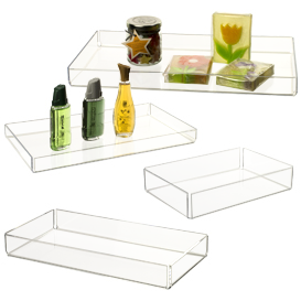 Acrylic One Piece Tray - 8.25 x 1.25 x 15.25