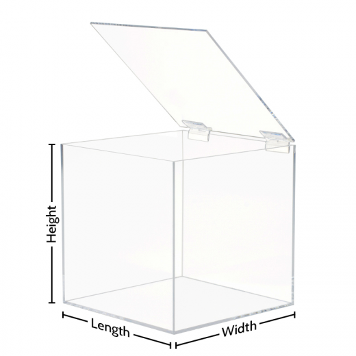 Clear Custom Size Plexiglass Box with Cam Lock Hinged Lid